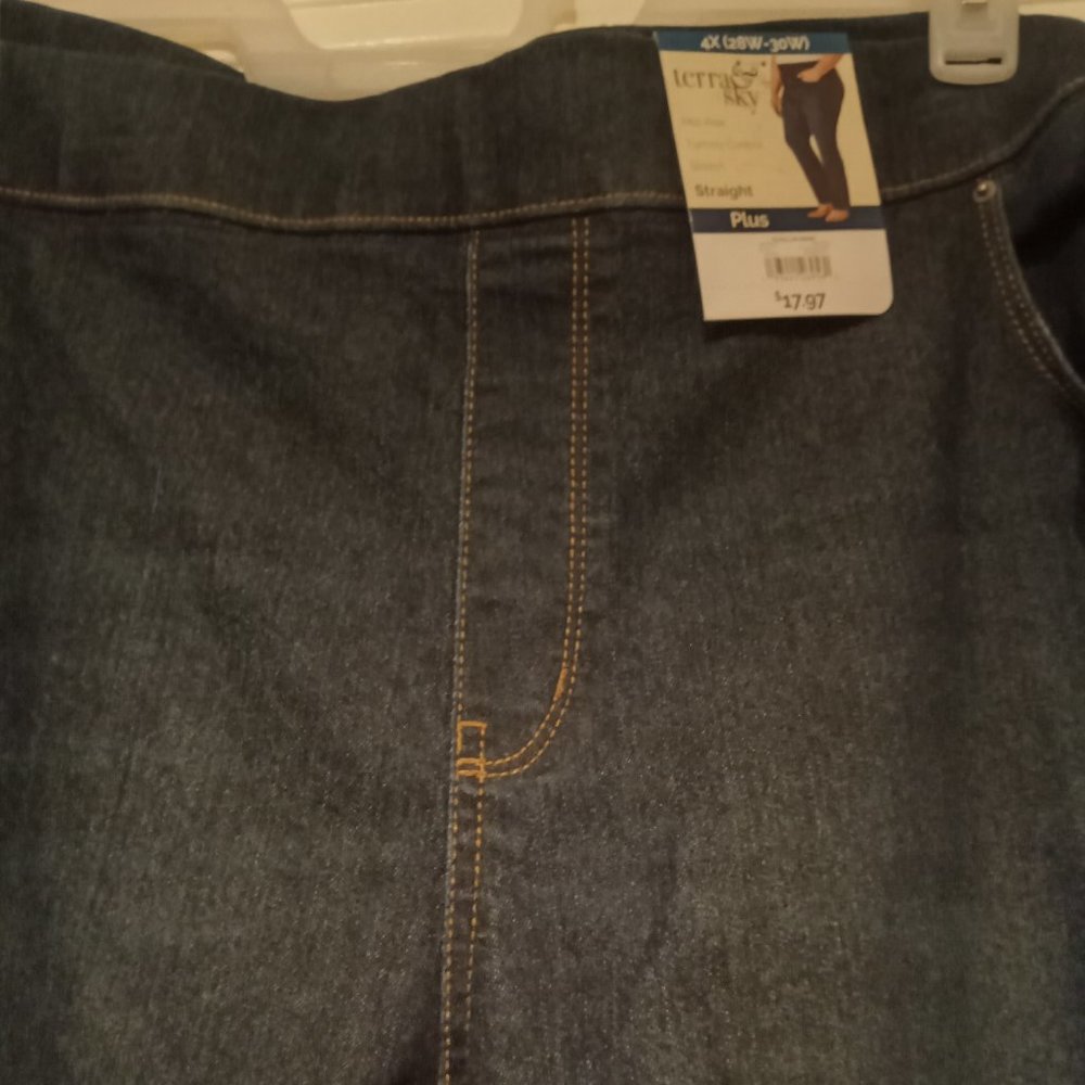 Terra and Sky Pull-On Denim Jeans